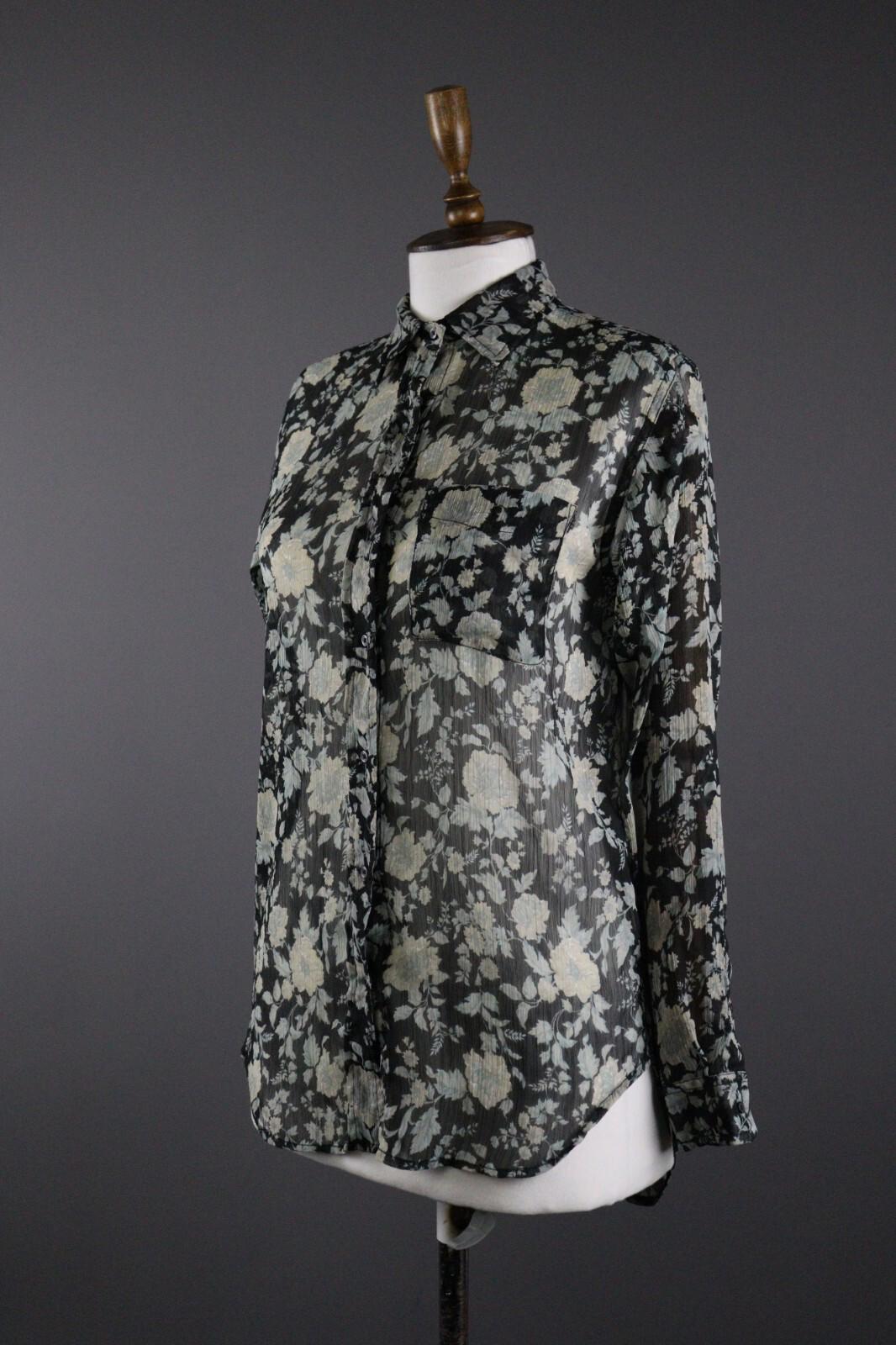 DENIM SUPPLY RALPH LAUREN Floral Sheer Long Sleeve Blouse Shirt – Size S