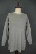 GUDRUN SJODEN Gray Raglan Sleeve Crew Neck Side Slit Pullover Sweater – Size M