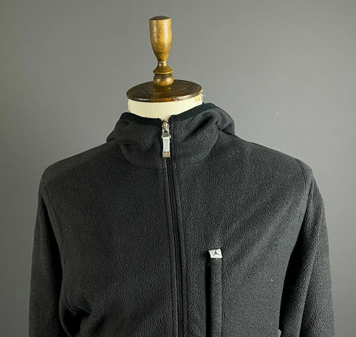 Air Jordan Black Zip Up Hooded Fleece Sweater Hoodie – Men's S