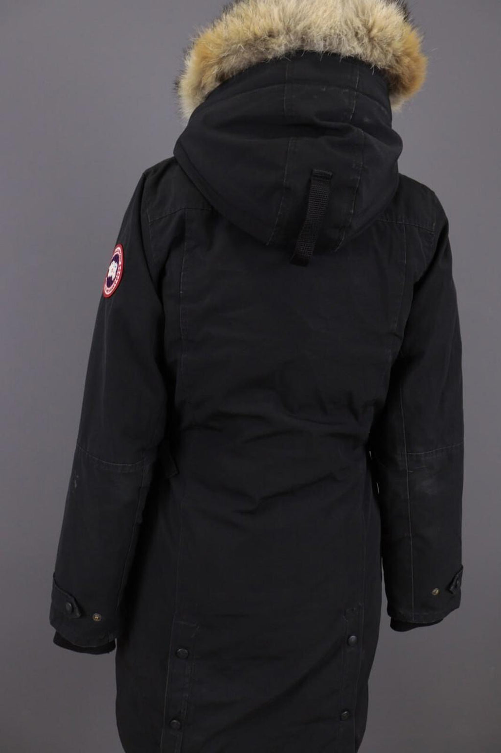 Canada Goose Black Multipockets Fur Down Cargo Hooded Jacket – Size S