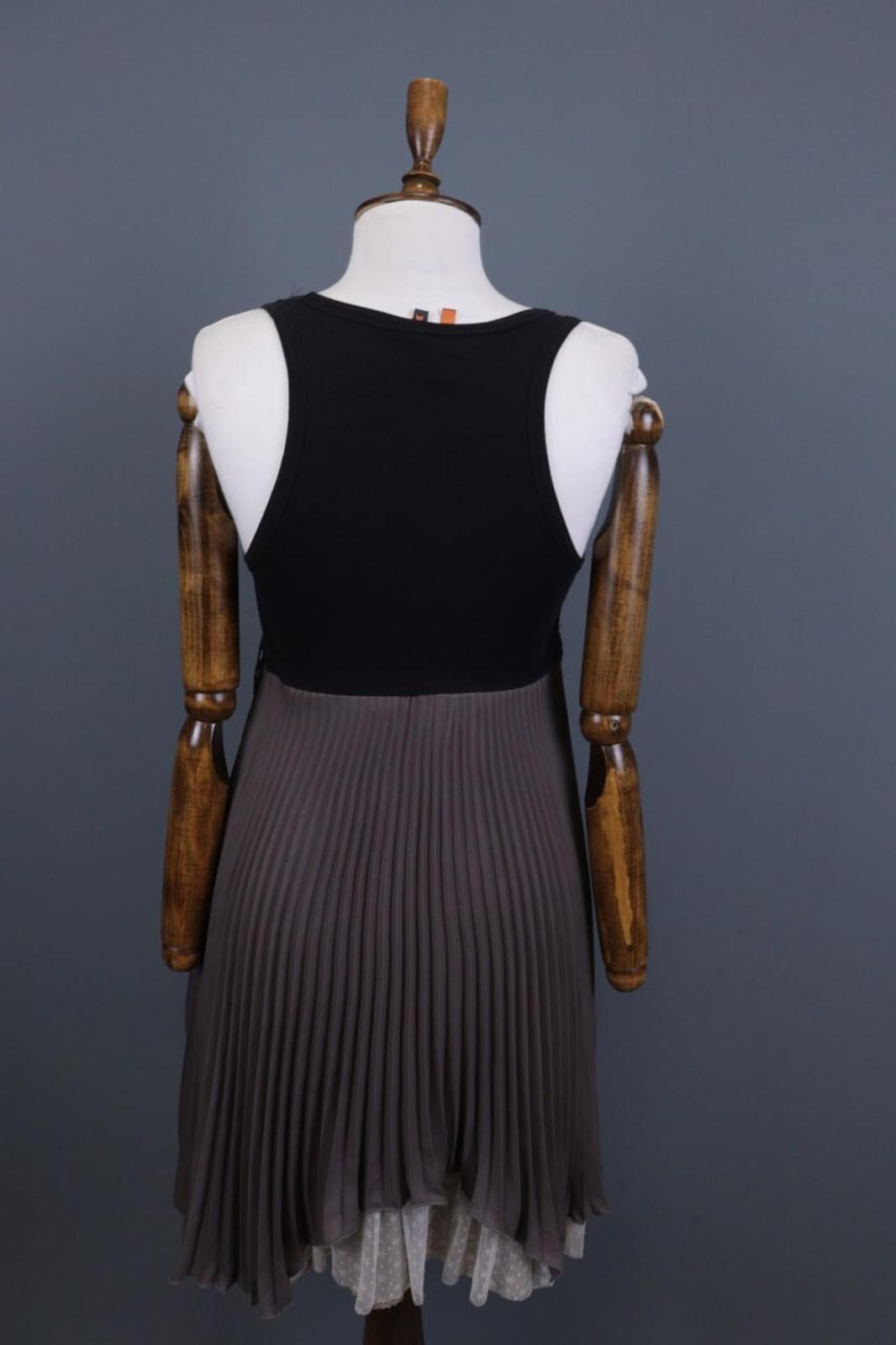 COP COPINE GREEN ROBE Black / Brown Mesh Sleeveless Bodycon Dress – Size 3