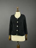 Gudrun Sjoden Black Knit Crochet Cardigan Sweater – Women's S