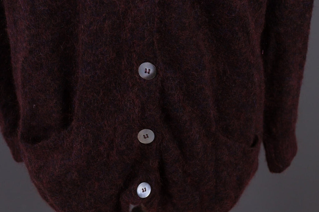 Bellerosa Brown Wool Puperkid Mohair Pockets Knit Cardigan Sweater – Size 2 / M