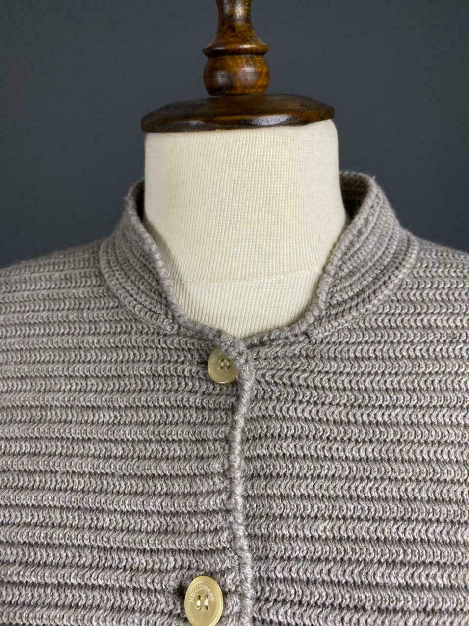 Hemisphere Grey Knit Button Up Long Sleeve Cardigan Dress – Women's 40