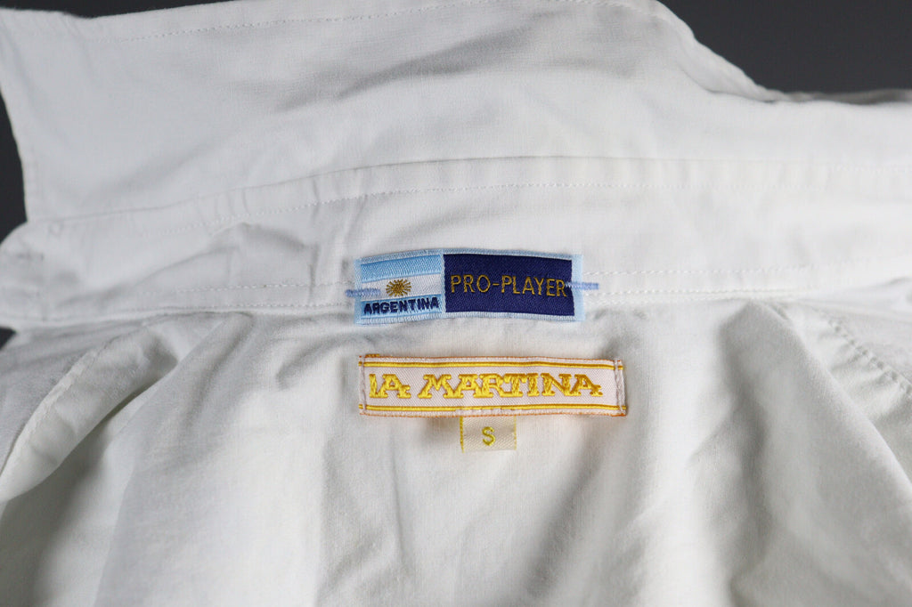 La Martina Argentina Pro Player White Blouse Long Sleeve Shirt – Size S