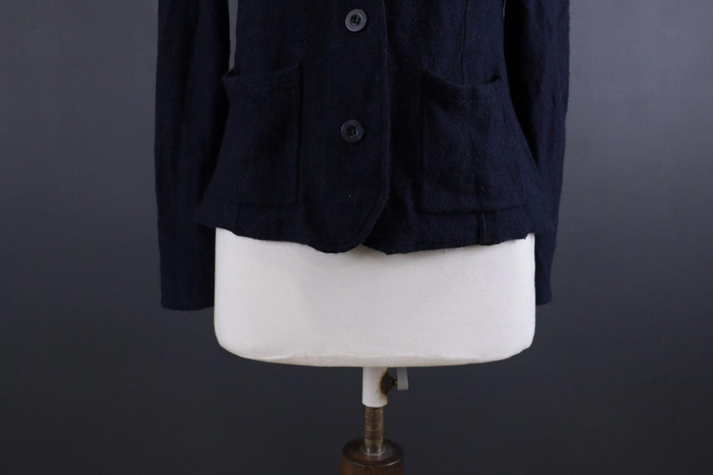 SONIA RYKIEL Blue Knit Single Breasted Blazer Jacket – Size M – Used