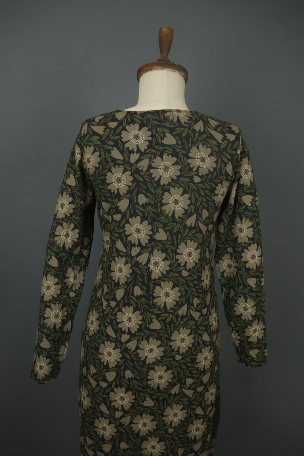Gudrun Sjoden Shift Dress Multicolor Floral Pullover Long Sleeve – Size S / M