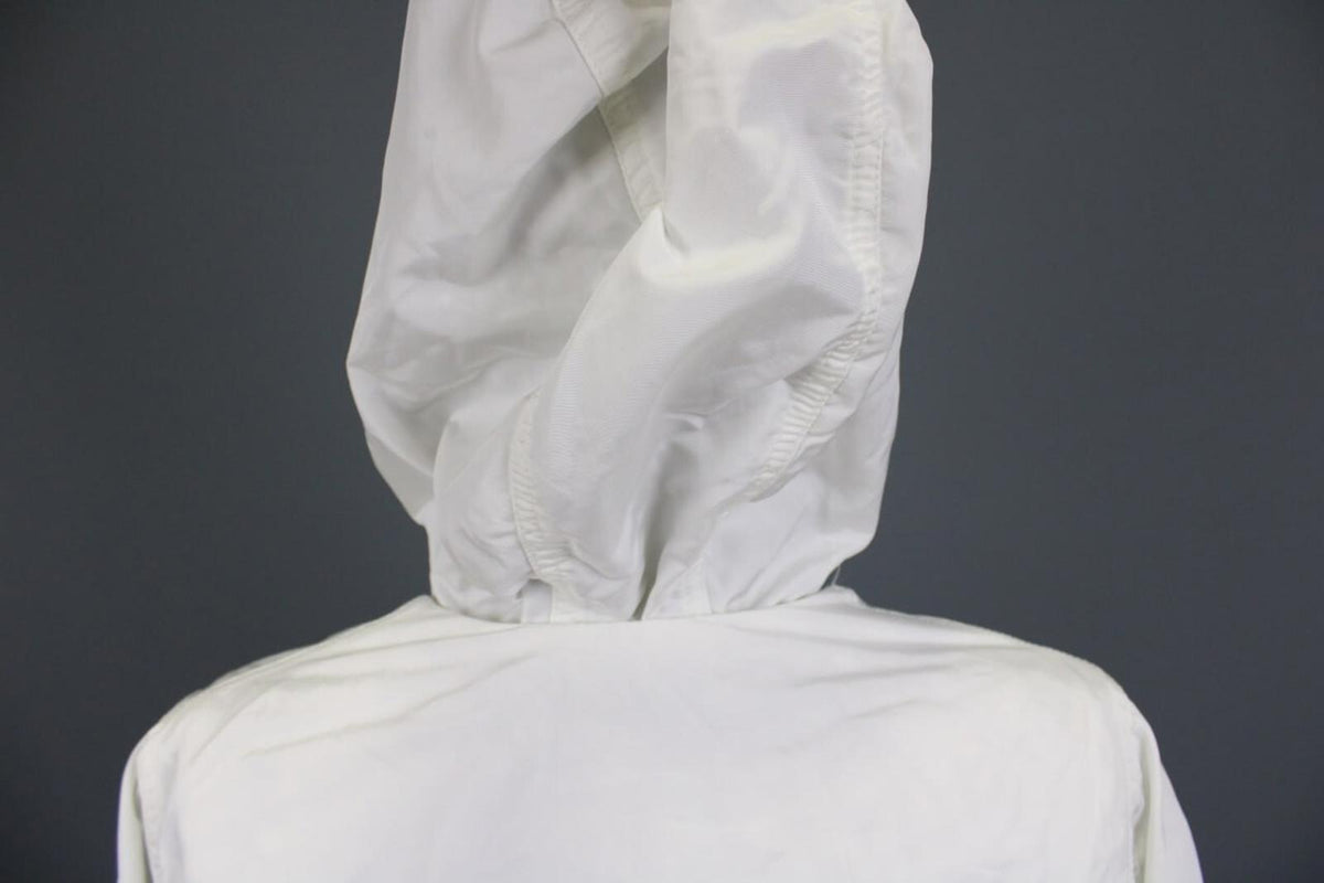 DUVETICA White Lightweight Hooded Full Zip Long Jacket – Size 44