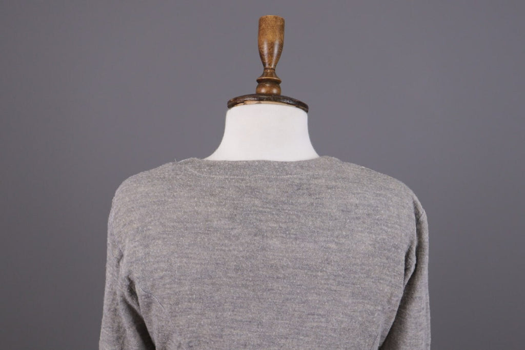 Elisa Cavaletti Gray Floral Mesh Wool Cropped Cardigan Sweater – Size L – Used