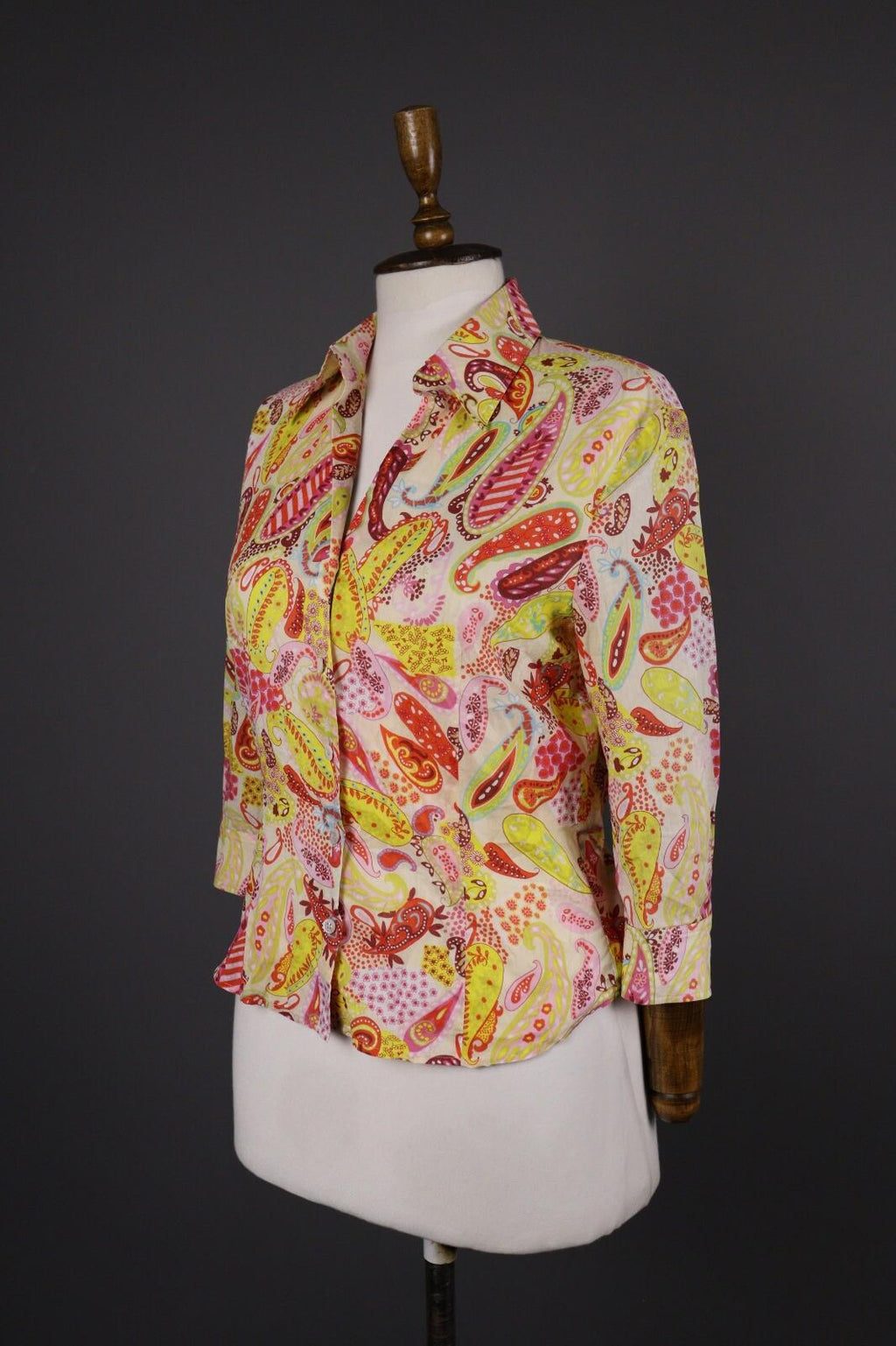 ESCADA SPORT Multicolor Jacquard Paisley Long Sleeve Blouse Shirt – Size 36