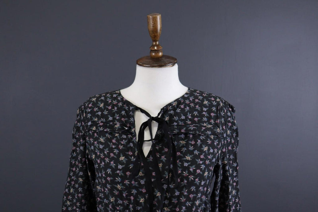 ZADIG & VOLTAIRE Remus Liberty Black Floral Long Sleeve Summer Dress – Size XS