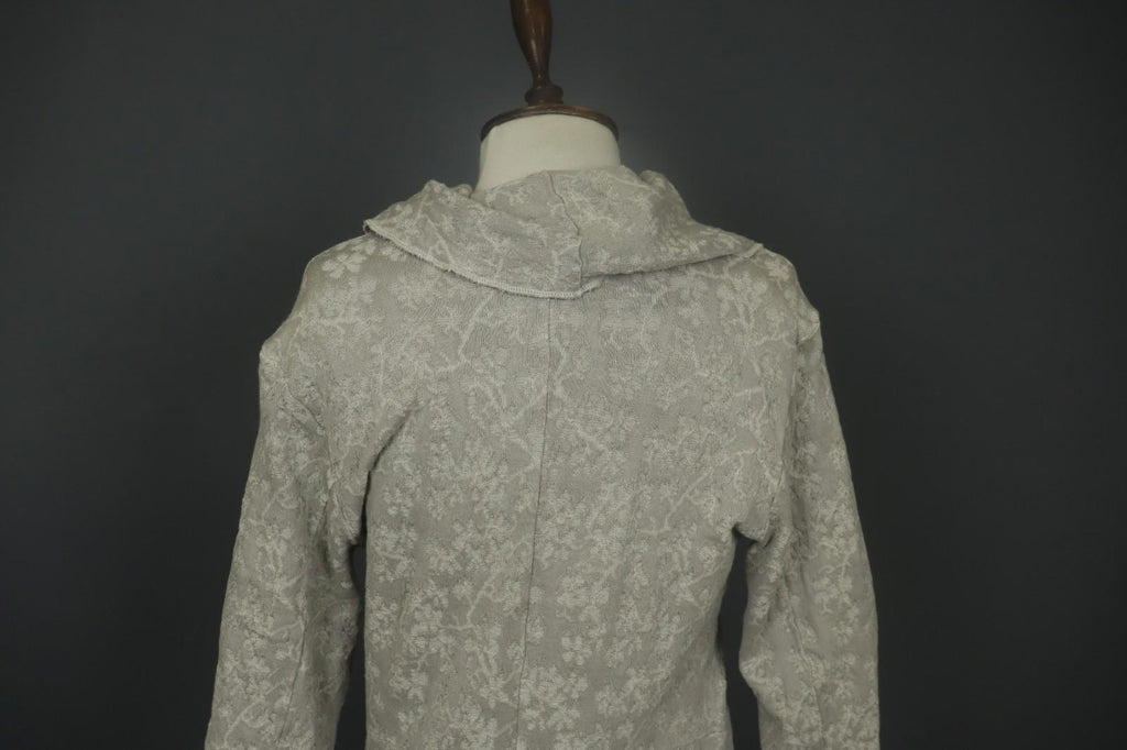 TRANSIT PAR-SUCH Gray Floral Long Sleeve Button Front Sweater Dress – Size 3