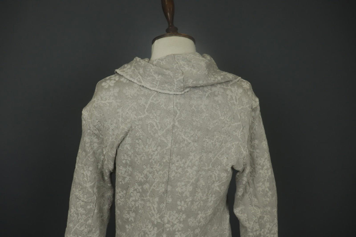 TRANSIT PAR-SUCH Gray Floral Long Sleeve Button Front Sweater Dress – Size 3