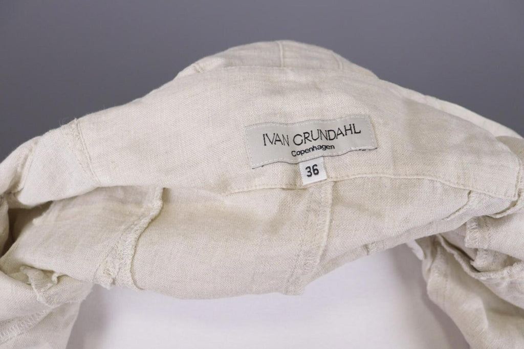 IVAN GRUNDAHL Beige Linen Button Down Lightweight Blazer Jacket – Size 36 S