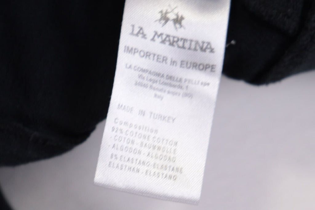 La Martina Jodhpur Black Polo High Neck Full Zip Activewear Jacket – Size 4