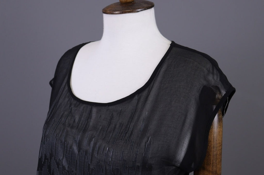 Cop Copine Black Olanko Robe Short Sleeve Summer Mesh Top Shirt – Size 40