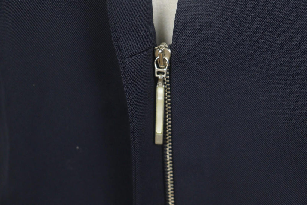 VALENTINO ROMA Navy Long Sleeve Mock Neck Formal Full Zip Blazer Jacket – Size 46