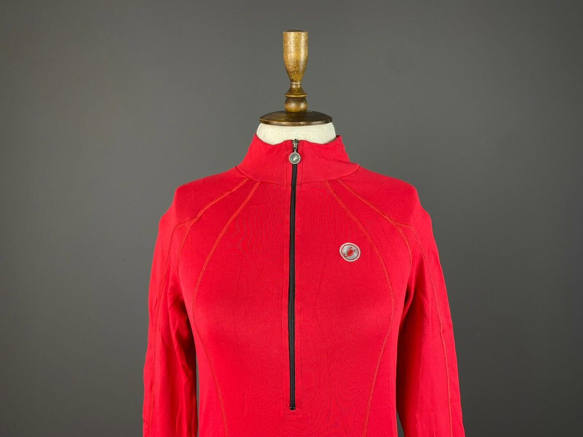 CASTELLI Red Nylon Long Sleeve Cycling Jersey – Men's M