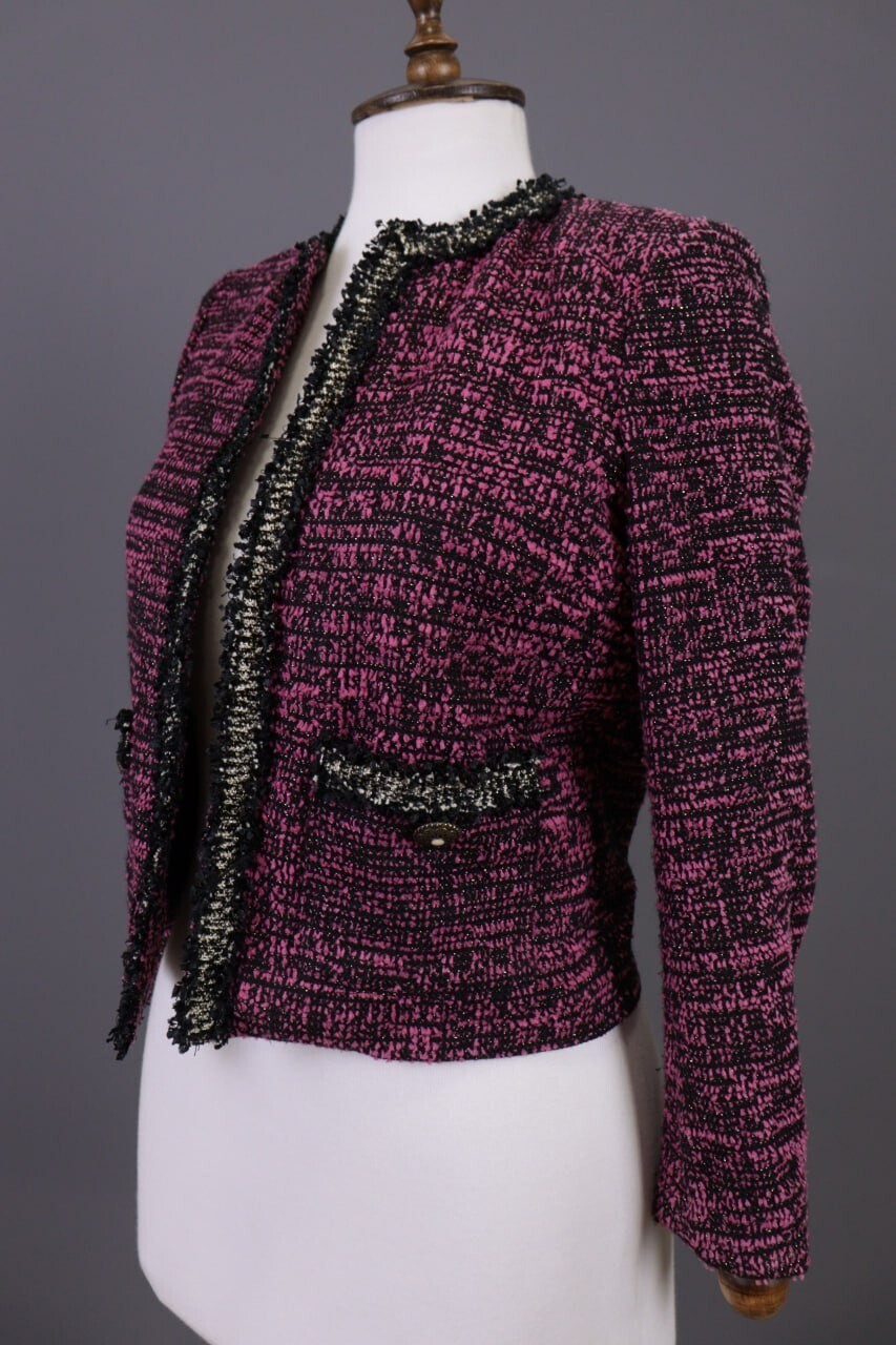 The Kooples Purple Embroidered Open Front Cardigan Jacket – Size 32