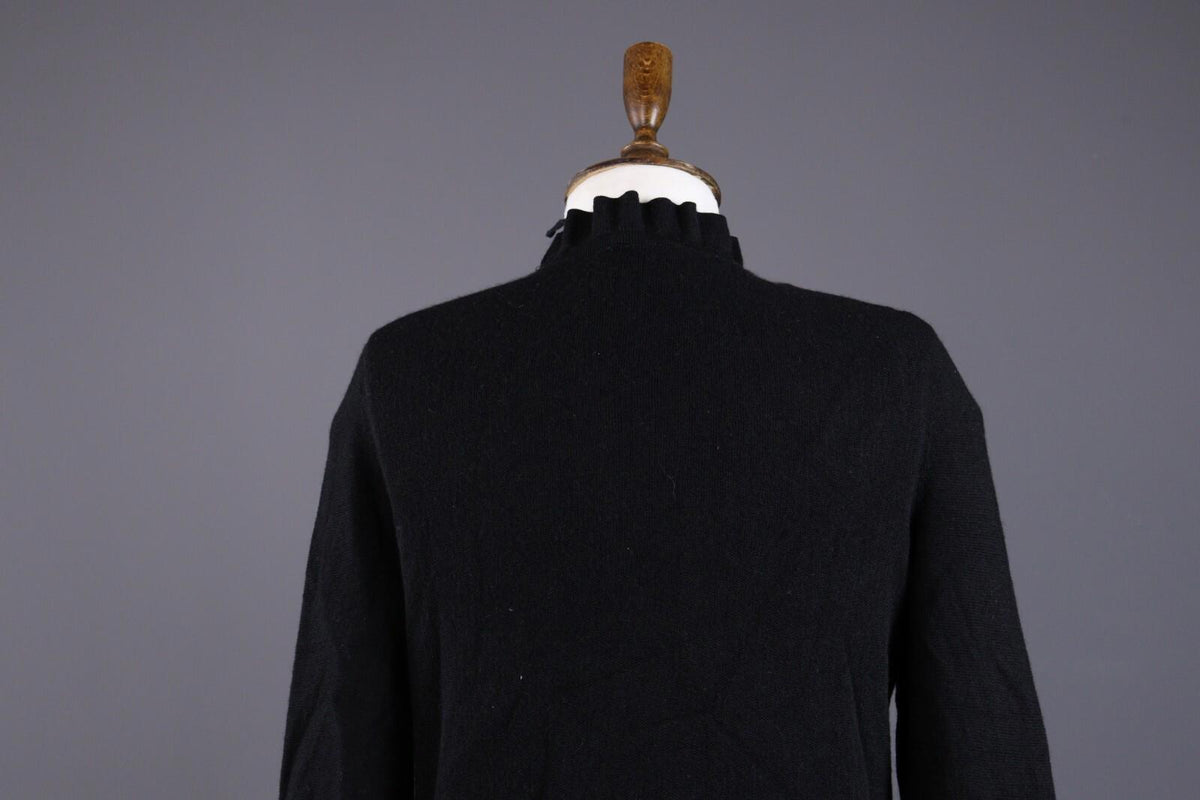 COS Black Wool Designer Long Sleeve Sweater – Size S