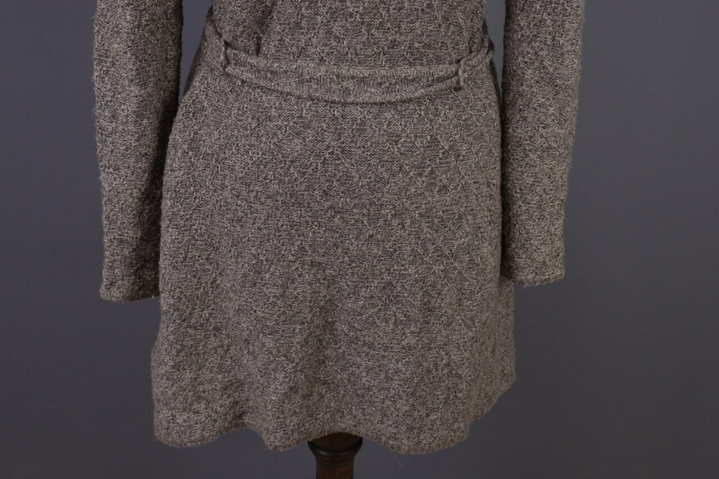 Used Lauren Ralph Lauren Brown Knitted Belted Coat Jacket – Size XS