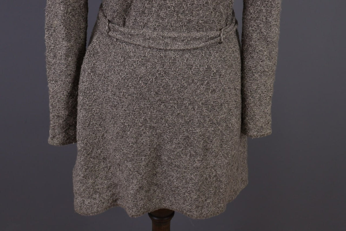 Used Lauren Ralph Lauren Brown Knitted Belted Coat Jacket – Size XS
