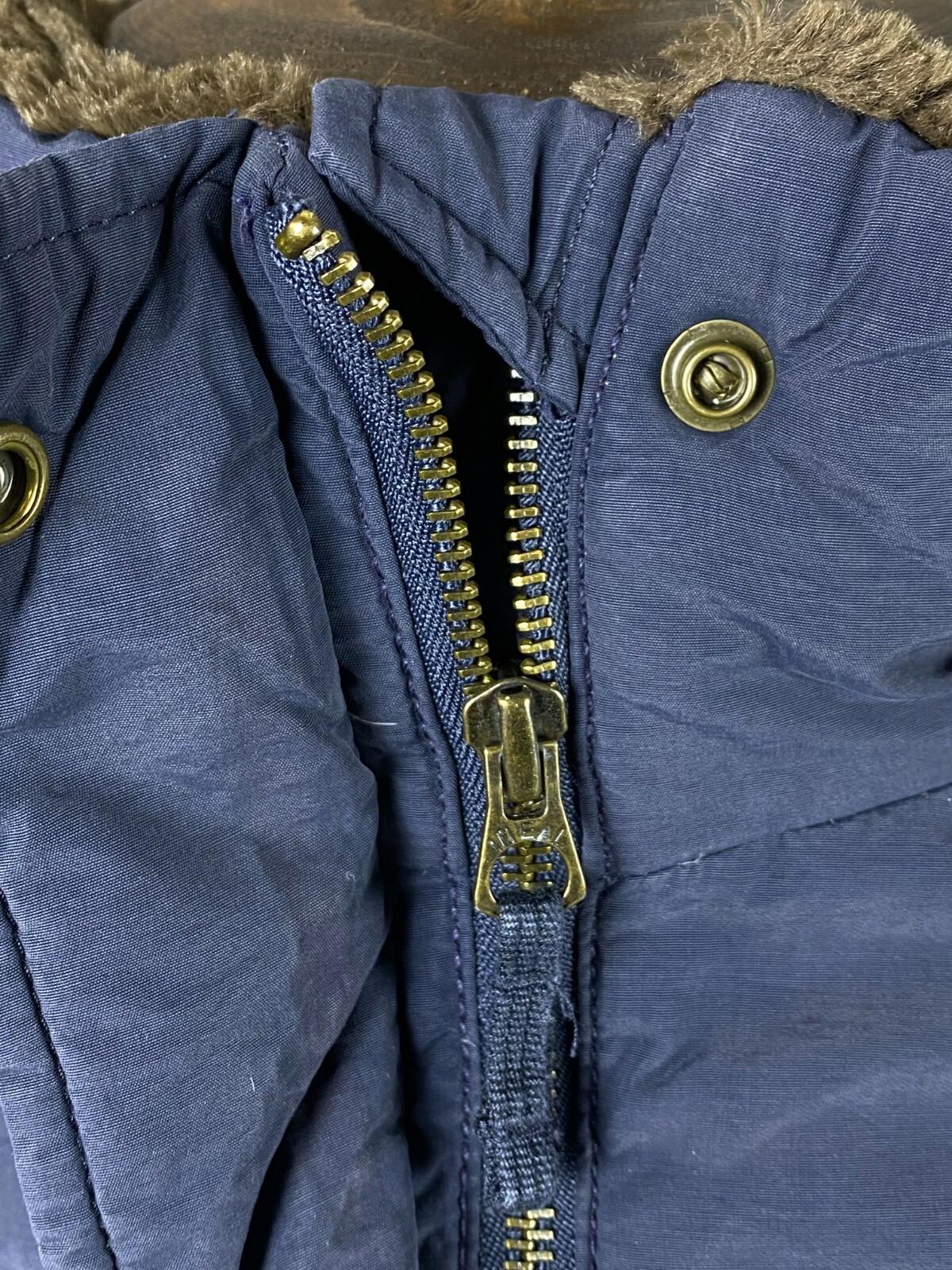 POLO JEANS COMPANY Blue Full Zip Hooded Faux Fur Down Puffer Jacket – Women's M