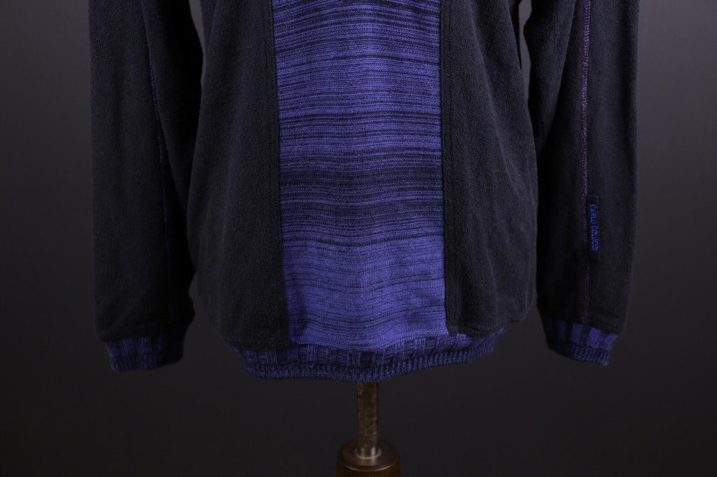 CARLO COLUCCI Blue Knit Vintage Long Sleeve Sweater – Size S