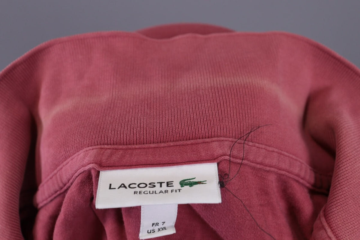 Lacoste Regular Fit Pink Summer Men Short Sleeve Polo Shirt – Size 7 / XXL