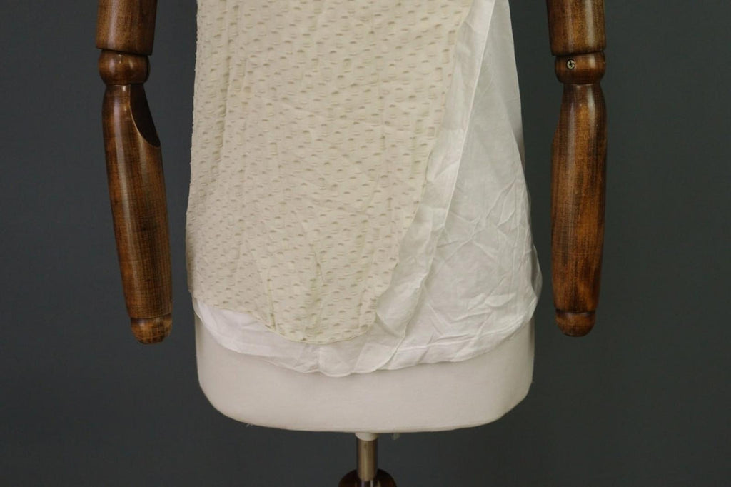 FABIANA FILIPPI Beige White 100% Cotton Beaded Wide Strap Tank Top – Size XS