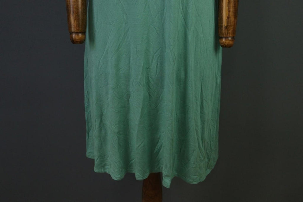 GUDRUN SJODEN Green Classic Scoop Neck Wide Strap Sleeveless Sheath Strap – Size L
