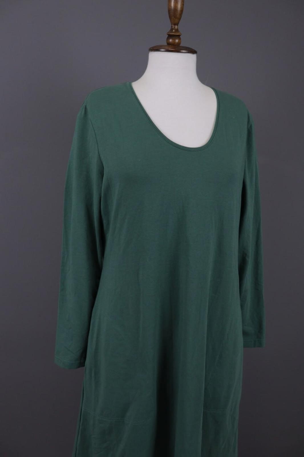 GUDRUN SJODEN Green Oversized Long Sleeve Sweater Knit Midi Dress – Size L