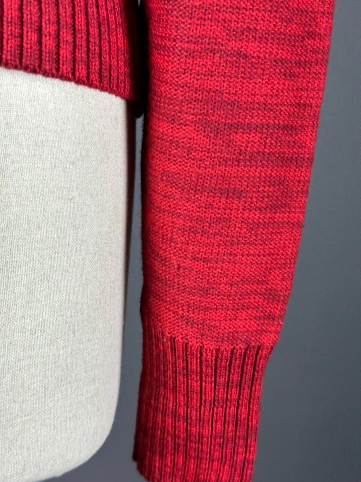 VERSACE JEANS Red Knit Cropped Sweater – Size L
