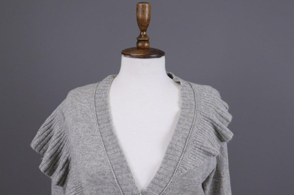 J.Crew 100% Cashmere Gray Knit Cardigan Sweater – Size XS