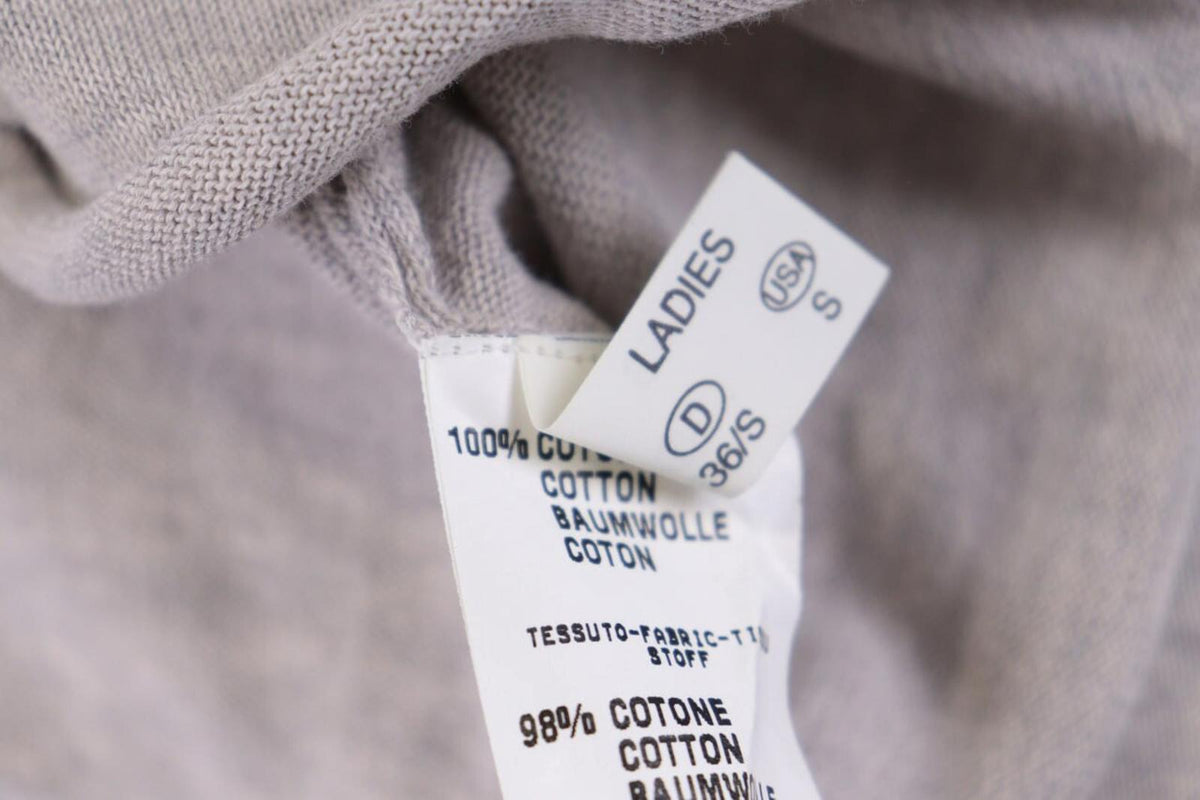 FABIANA FILIPPI Beige Knit V-Neck Relaxed Sweater – Size S