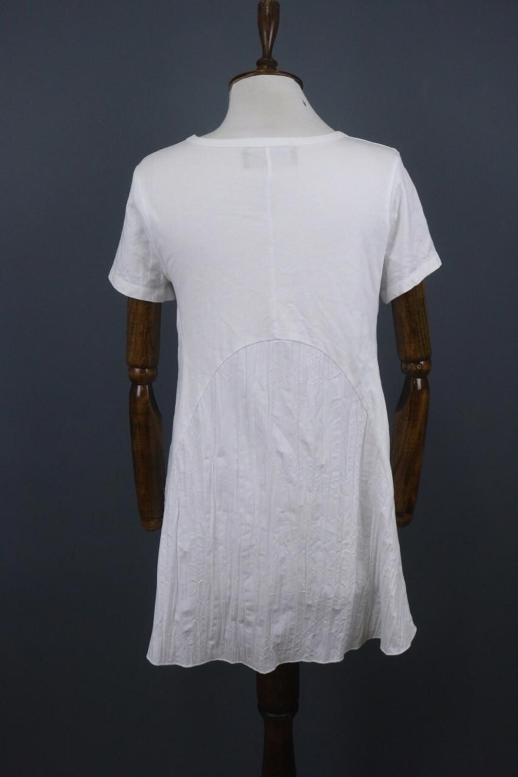 OZAI N KU White Cotton Round Neck Short Sleeve High Low Tee Shirt Dress – Size S – Used