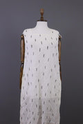 GUDRUN SJODEN White Printed Sleeveless Lightweight Blouson Dress – Size S