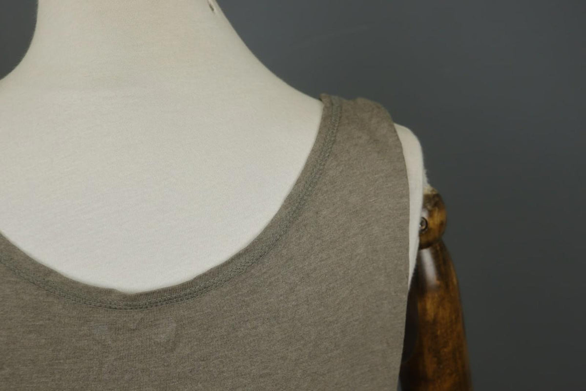 GUDRUN SJODEN Brown 100% Modal Sleeveless Scoop Neck Pullover Tank Dress – Size L