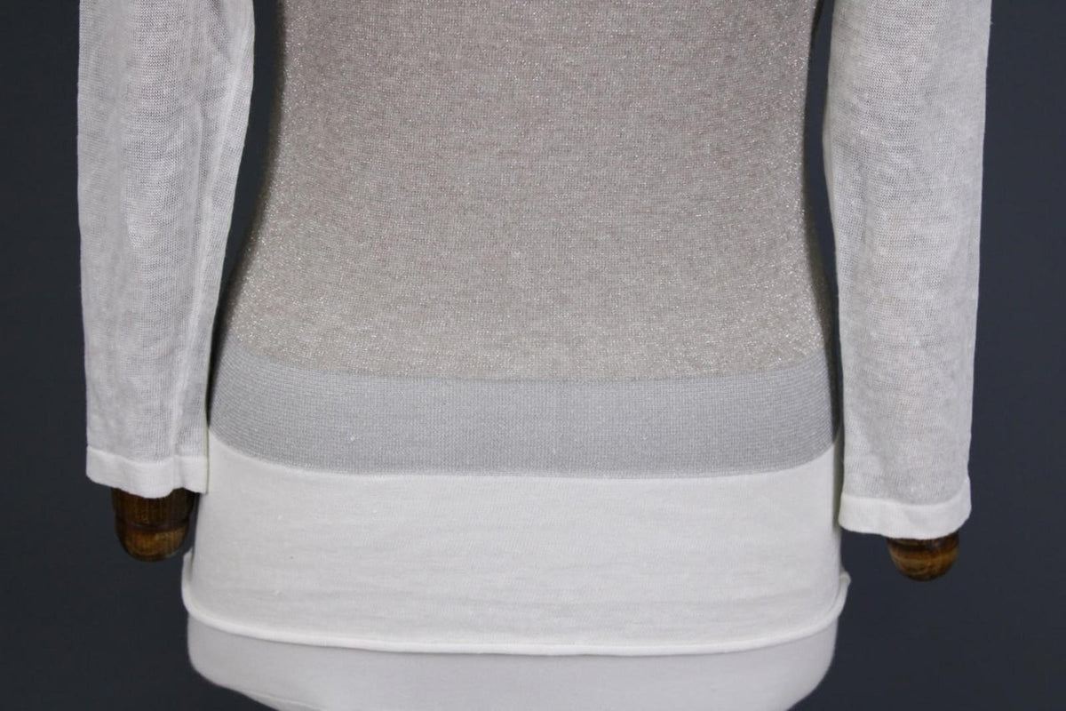 FABIANA FILIPPI Multicolor Crew Neck Long Sleeve Pullover knit Top – Size S/M