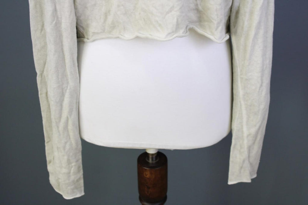 RUNDHOLZ Cardigan Sweater Beige 100% Cotton Collared Long Sleeve – Size XL