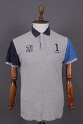 Hackett London Classic Fit GB Gray Summer #3 Short Sleeve Polo Shirt – Size M – Used
