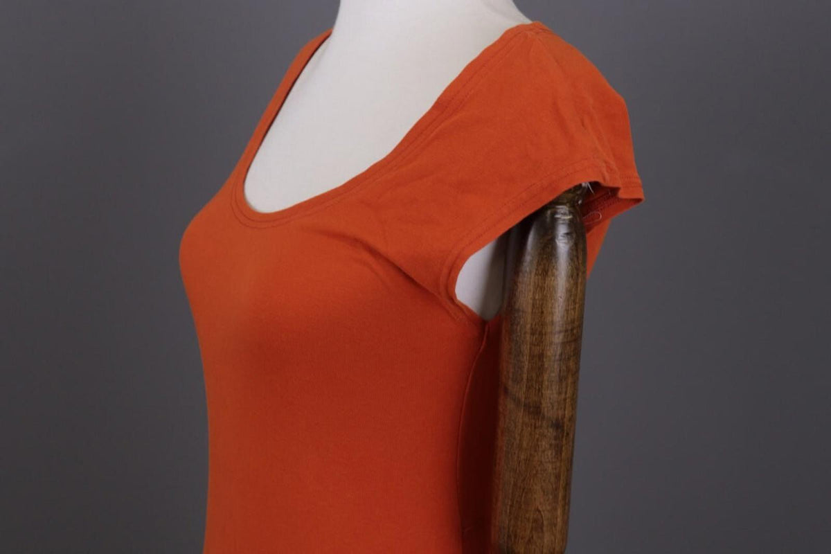 GUDRUN SJODEN Orange Summer A-Lien Tunic Dress – Size S