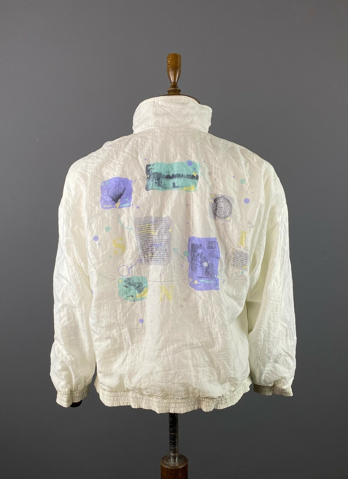 Vintage Rare Adidas Originals White Zip Up Track Jacket D 44 F 40