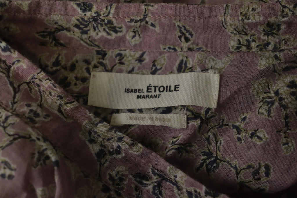 ISABEL ÉTOILE MARANT Multi Floral Long Sleeve Button Front Shirt Top – Size 38