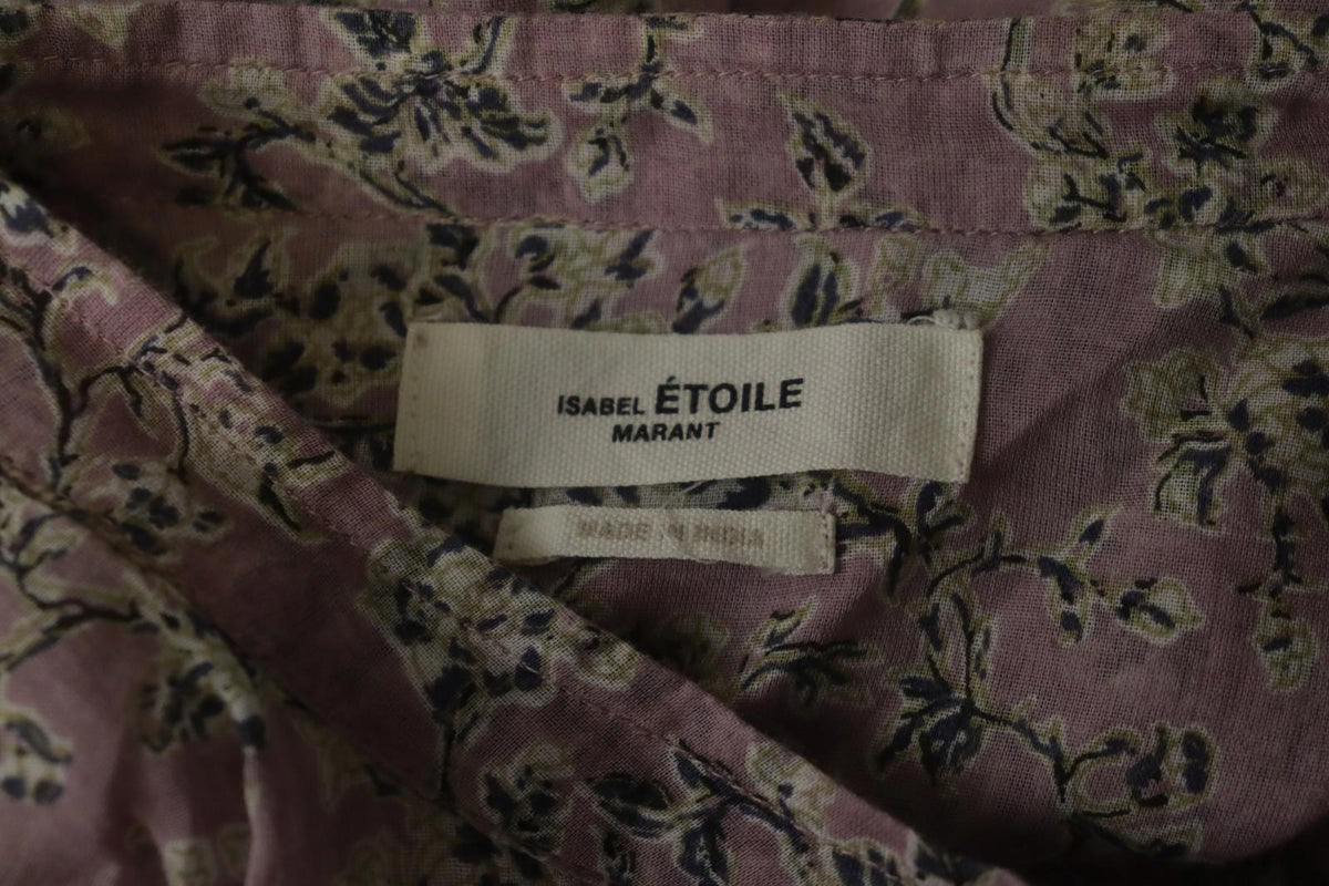 ISABEL ÉTOILE MARANT Multi Floral Long Sleeve Button Front Shirt Top – Size 38