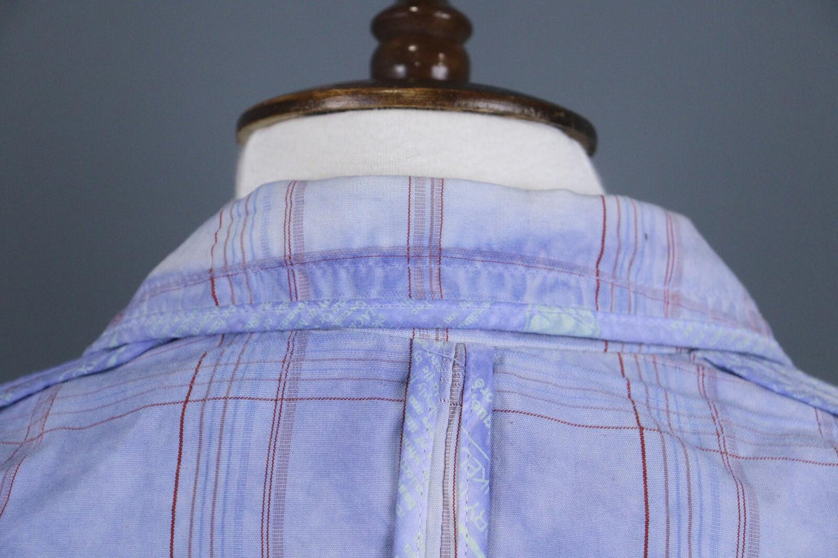 BNWT GALLIANO Blue Check Three Button Blazer Jacket – Size 26 / 40