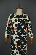 MARIMEKKO SIERRA Multi Patterned Viscose Snap Shoulder Sheath Dress – Size S