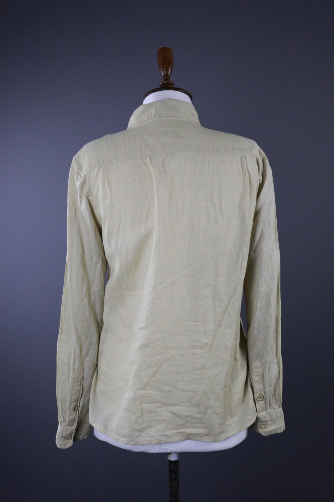 DENIM & SUPPLY RALPH LAUREN Beige Long Sleeve Button Up Shirt Blouse – Size S