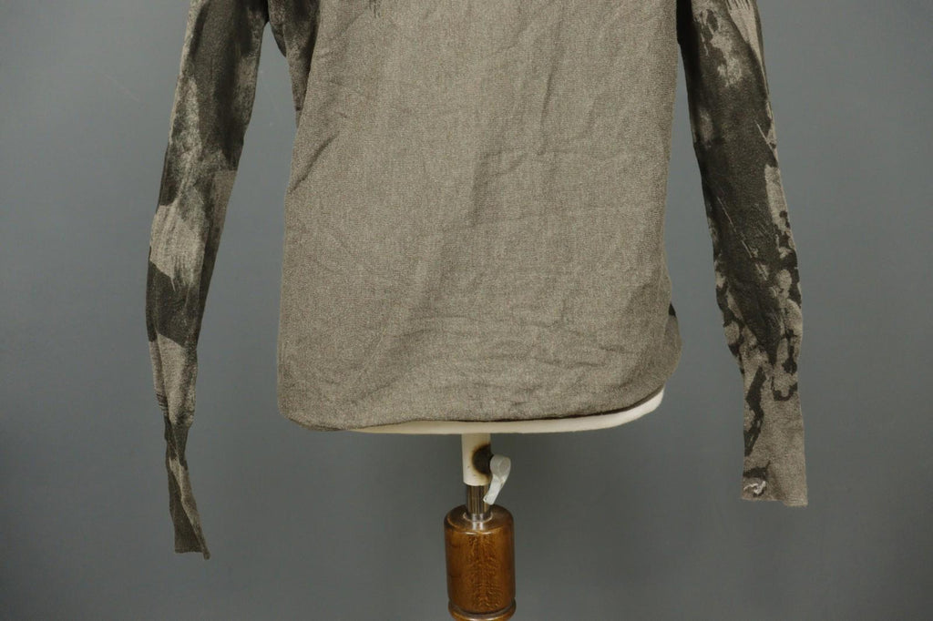 HIGH USE Brown Stretch Round Neck Raglan Sleeve Regular Fit Pullover Sweater M/L