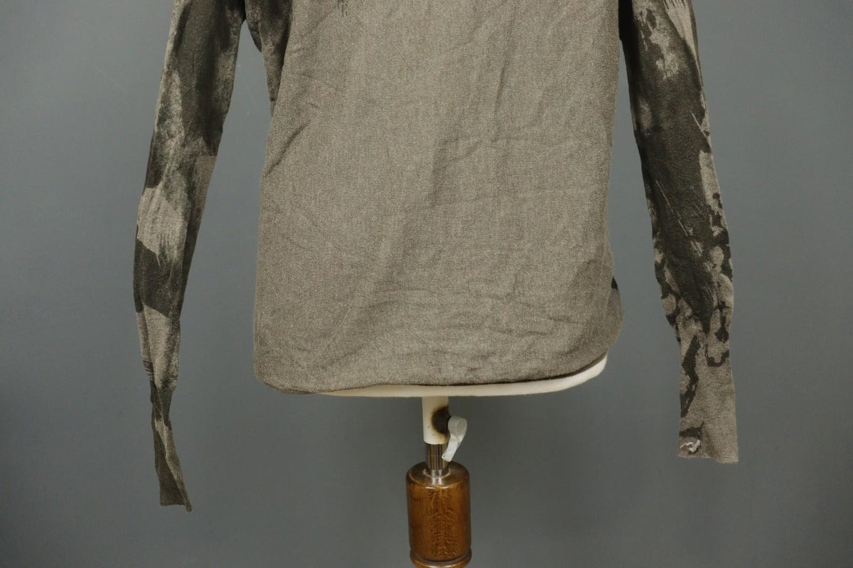 HIGH USE Brown Stretch Round Neck Raglan Sleeve Regular Fit Pullover Sweater M/L